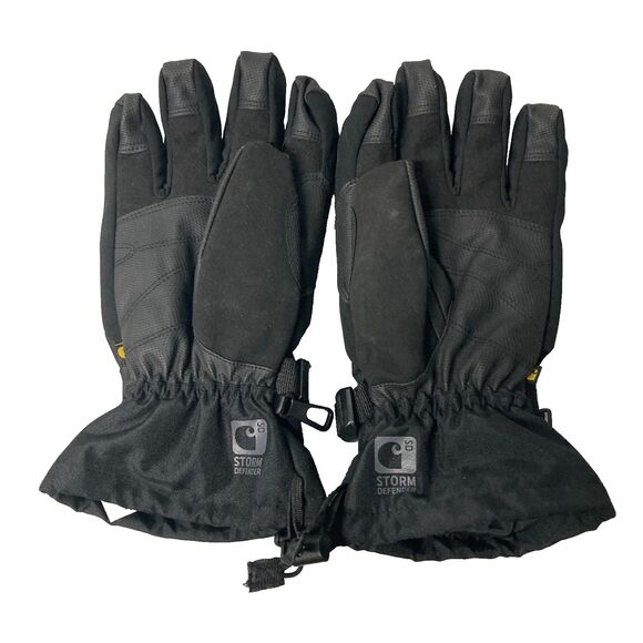 Carhartt Men’s Black Insulated Storm Defender Gloves A505 Size XL - Picture 2 of 3